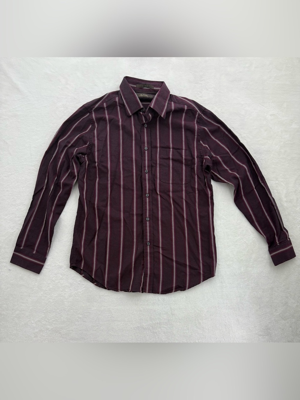 Tasso Elba Men’s Button Down Shirt Size Medium Red/Maroon And Black Classic